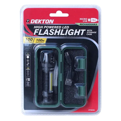 DEKTON RECHARGEABLE LED FLASHLIGHT MINI USB