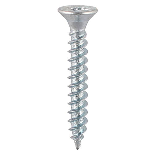 Twin-Threaded Woodscrews - PZ - Double Countersunk - Zinc 8 x 1/2