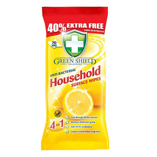 Green Shield Anti-Bacterial Everyday Household Wipes 70 Extra Large Sheet