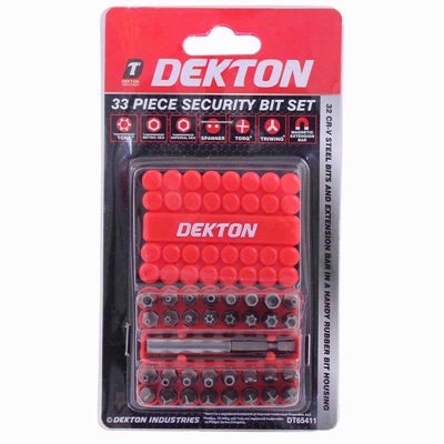 DEKTON SECURITY BIT SET 33PC