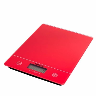SABICHI HADEN KITCHEN DIGITAL SCALE RED 5KG