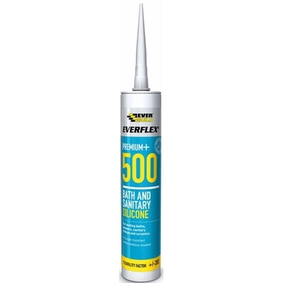 EVERBUILD SILICONE 500 WHITE 295ML