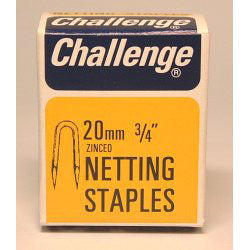 Challenge Netting Staples - Zinc Plated (Box Pack) 20mm