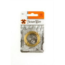 X Brass Picture Wire (Blister Pack) No. 3