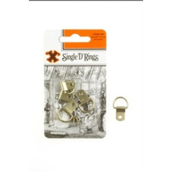 Challenge "X" Brand Single D Rings Brass Pack 4