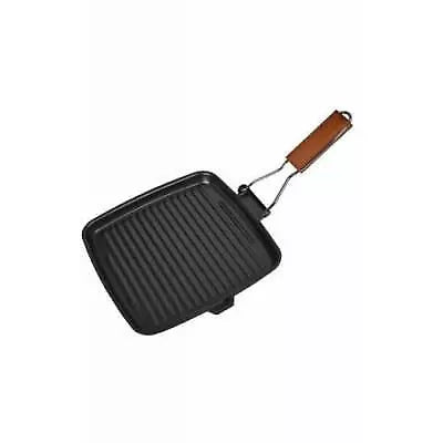 Prima Kitchenware Non Stick Grill Pan With Rosewood Handle Black 24cm