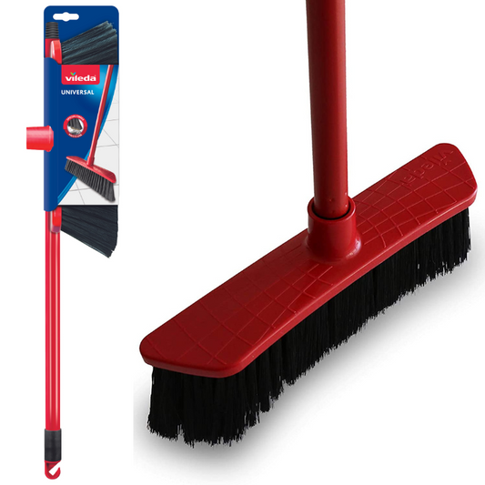 Vileda Universal Straight Soft & Stiff Synthetic Indoor Floor Broom
