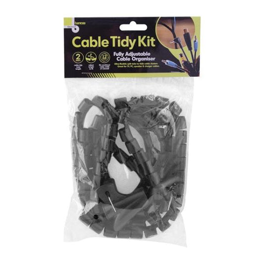 Cable Tidy Kit - Black 2m