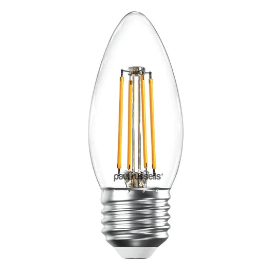 LED Filament Candle 4.5W=40W Warm White ES E27 Edison Screw Cap Bulbs