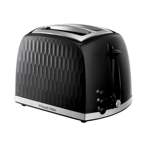 Russell Hobbs Honeycomb 2 Slice Black Toaster