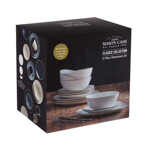 Mason Cash Classic Collection Cream 12 Piece Dinner Set
