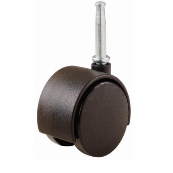 Castor Swivel Stem 40mm Black Hooded Twin Whl PK2