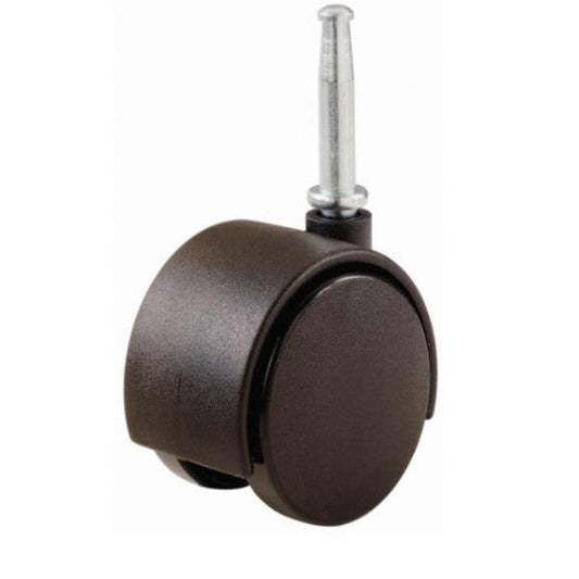 Castor Swivel Stem 40mm Black Hooded Twin Whl PK2