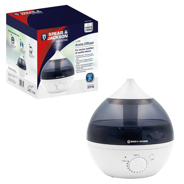 Spear & Jackson 1L Aroma Diffuser, Humidifier
