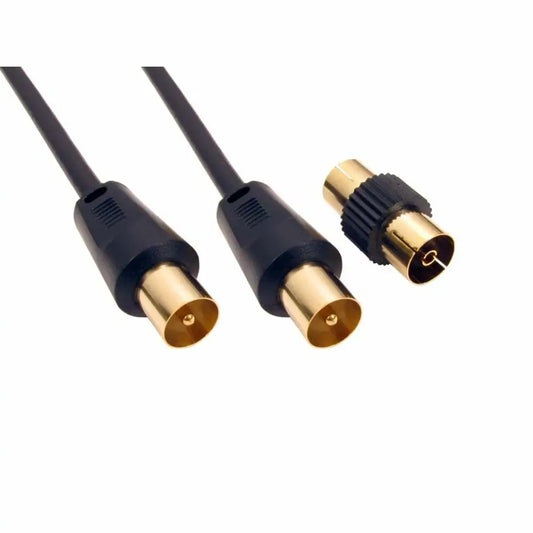 10meter Tv Aeriel Cable Lead Extension coaxial Male To Female Black Antenna