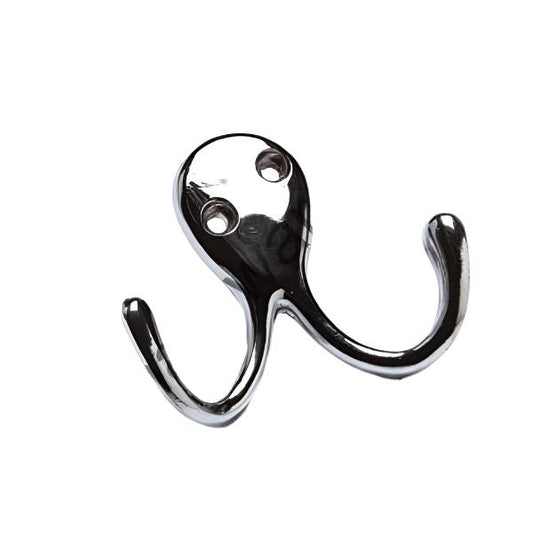 Twin Robe Hooks, Chromed