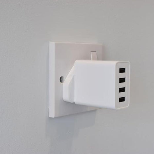Mercury | Mains USB Multi Charger with 4 x USB Type-A ports | 4A