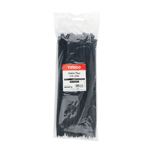 Cable Ties - Black 4.8 x 250