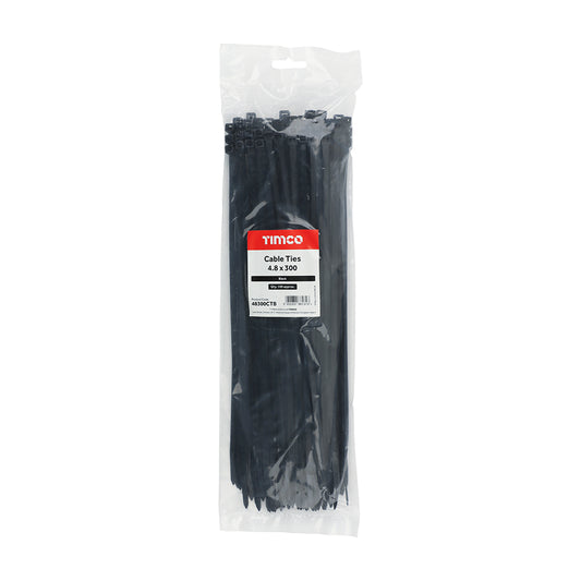 Cable Ties - Black 4.8 x 300
