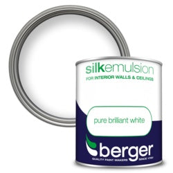 Berger Silk Emulsion 1L Pure Brilliant White