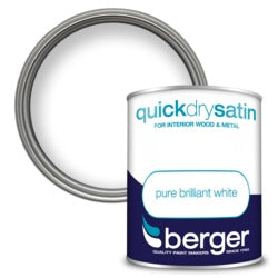 Berger Quick Dry Satin 750ml Brilliant White