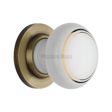 Gold Line Door Knob on Rose