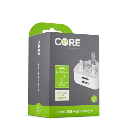 Core Dual USB Wall Charger 2.1A
