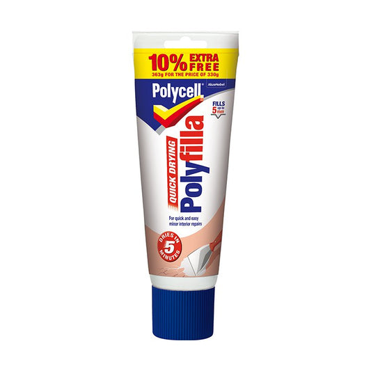 Polycell Polyfilla Quick Drying Filler Tube 330g + 10%
