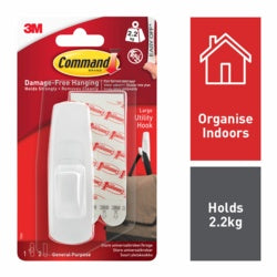 Command™ Utility Hook 1 Hook, 2 Large Strips