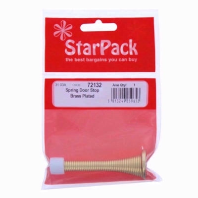 STARPACK DOOR STOPPER SPRING BRASS PLATED
