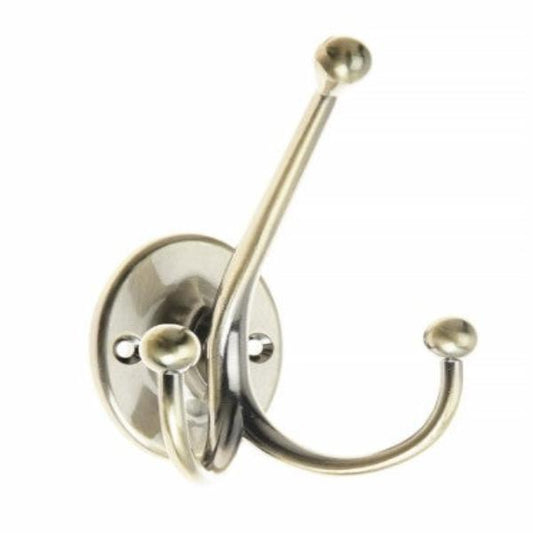 Oval Tri Hook - Antique Brass