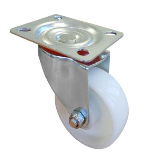 Castor White PP Swiv/Plate 100mm