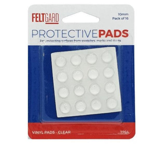 Vinyl Pads - Round 10mm (3/8") Clear PK16