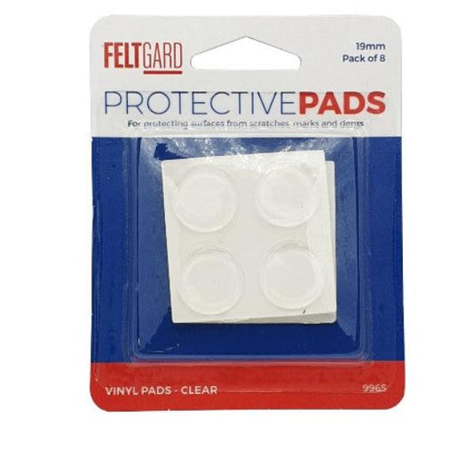 Vinyl Pads - Round 19mm (3/4") Clear PK8