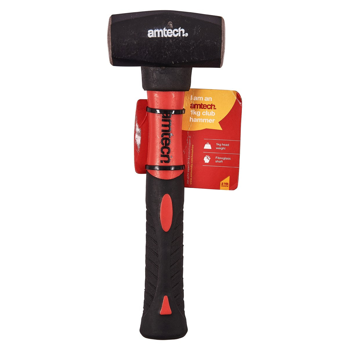 1kg club hammer – fibreglass shaft