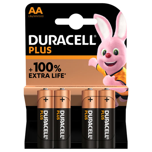 Duracell Plus AA LR6 Batteries | 4 Pack