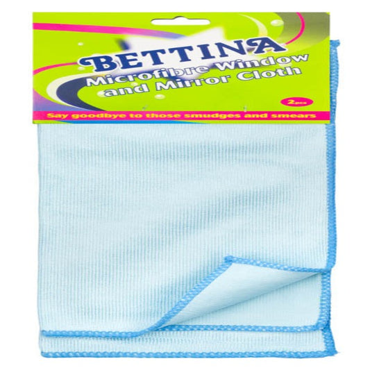 B401 Bettina 2 Pc Microfibre Window And Mirror Cloth