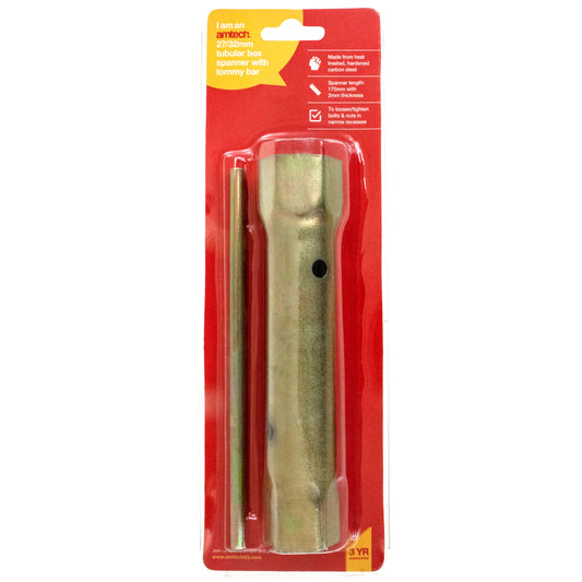 27/32mm tubular box spanner with tommy bar