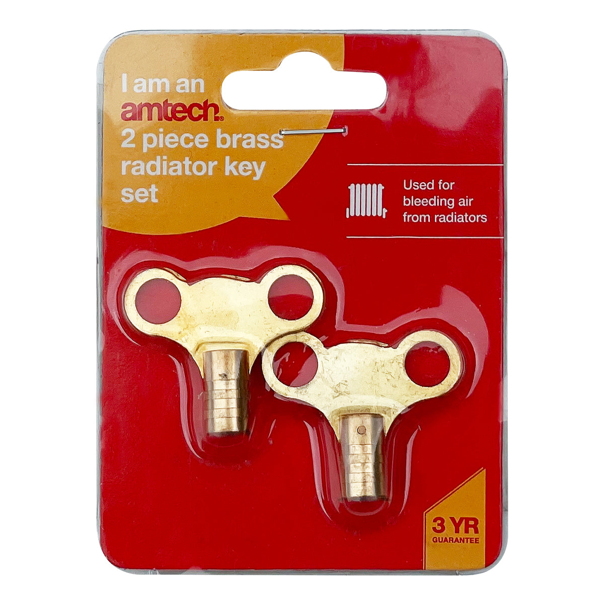 2pcs Brass Radiator Key Set