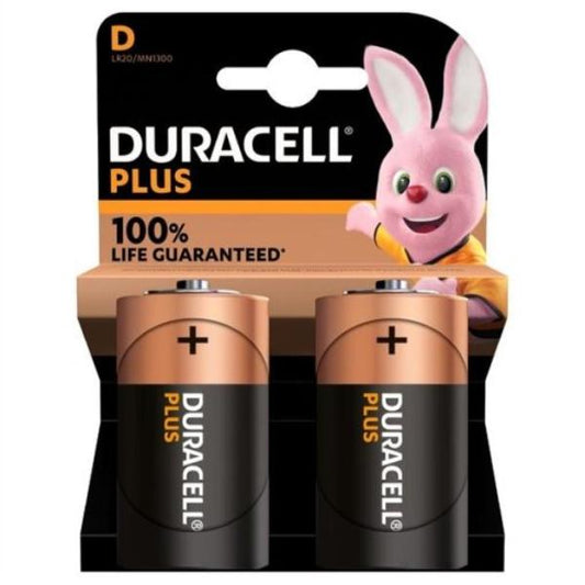 DuracellPlus D Batteries Pack of 2 (CH293)