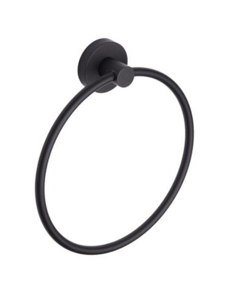 Capital Round Towel Ring - Black