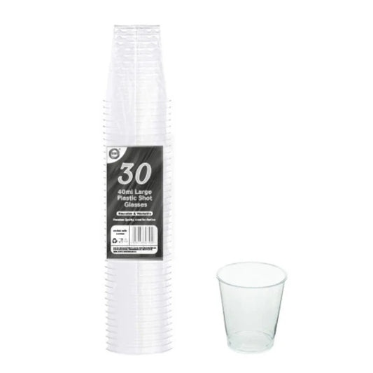 DID Reusable 40ml Large Plastic Shot Glasses