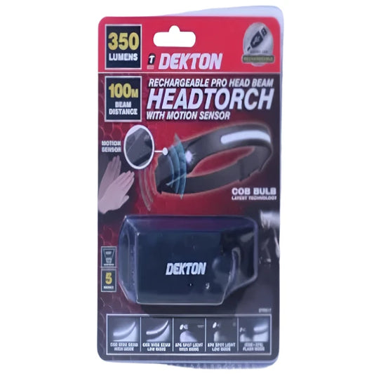 Dekton Pro Light Led Rechargeable Head Torch (DT50517)