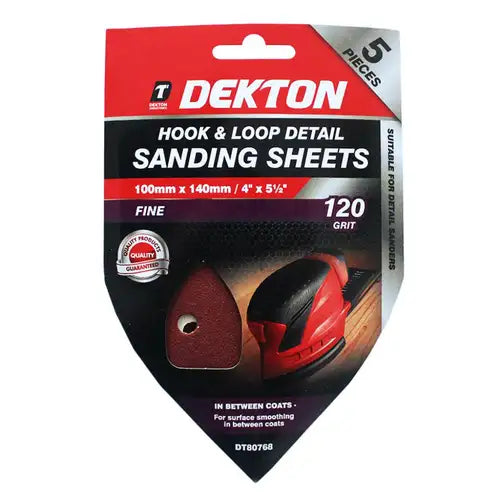 5PC HOOK AND LOOP DETAIL SANDING SHEET, DT80768