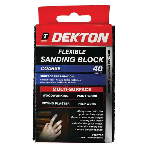 DEKTON FLEXIBLE SANDING BLOCK - COURSE - 40 G, DT80792