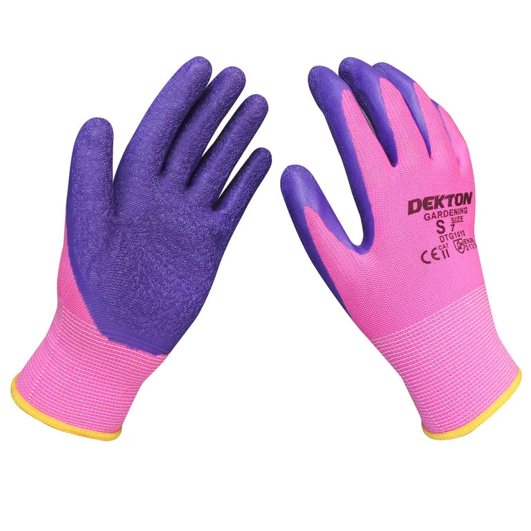 DEKTON SIZE 7/S GARDENING LATEX COATED GLOVES