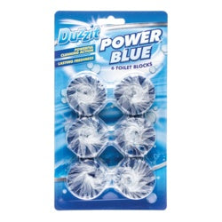 Duzzit Power Blue Toilet Block Pack 6