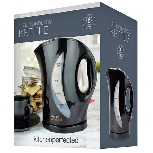 Lloytron E1524BK Kitchen Perfected 2.2Kw 1.7Ltr Cordless Kettle - Black