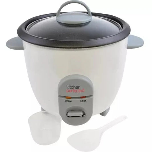 KitchenPerfected 350w 0.8Ltr Automatic Rice Cooker - White