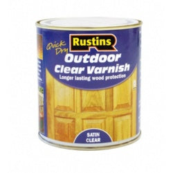 Rustins Quick Dry Outdoor Clear Varnish Satin 500ml